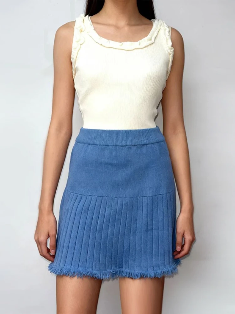 JIAMI Women’s Knit Pleated Mini Skirt High Waist Fringe Hem Skirt 2026 Spring/Summer New in Casual Outfits
JIAMI Women’s Knit Pleated Mini Skirt High Waist Fringe Hem Skirt 2026 Spring/Summer New in Casual Outfits