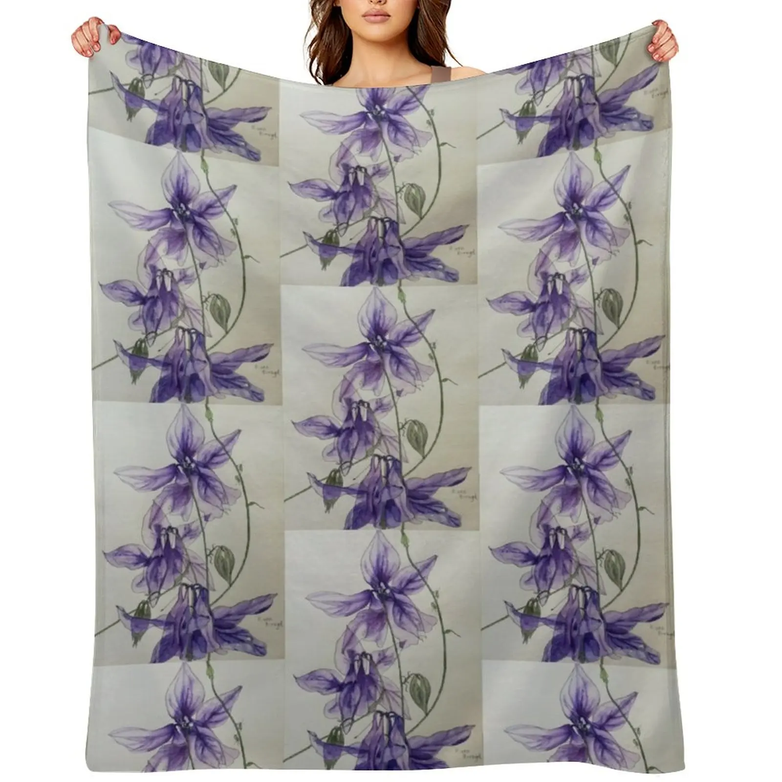 Aquilegia columbine blue watercolour painting Throw Blanket Decorative Throw funny gift for winter for babies Blankets
Aquilegia columbine blue watercolour painting Throw Blanket Decorative Throw funny gift for winter for babies Blankets