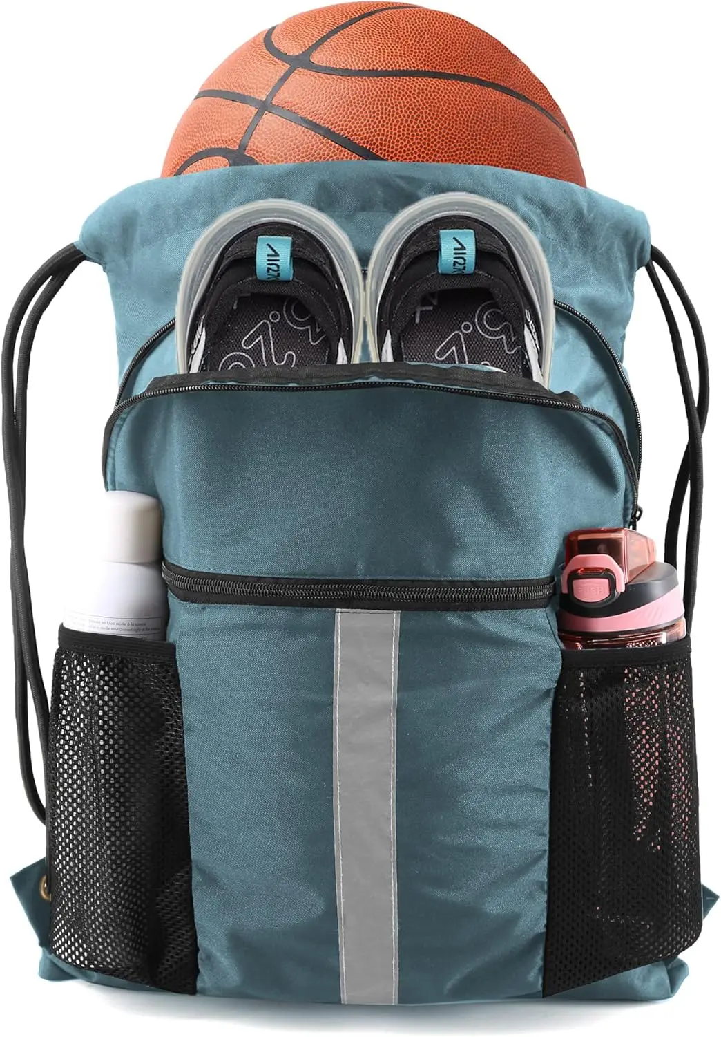 Drawstring Backpack with Shoe Compartment, X-Large Black Gym Sports Cinch Backpack
Drawstring Backpack with Shoe Compartment, X-Large Black Gym Sports Cinch Backpack