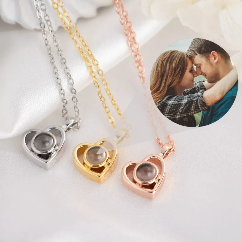 Personalized Custom Photo Heart Projection Necklace Customized Valentine's Mothers Day Gift for Mom Memory Jewelry
Personalized Custom Photo Heart Projection Necklace Customized Valentine's Mothers Day Gift for Mom Memory Jewelry