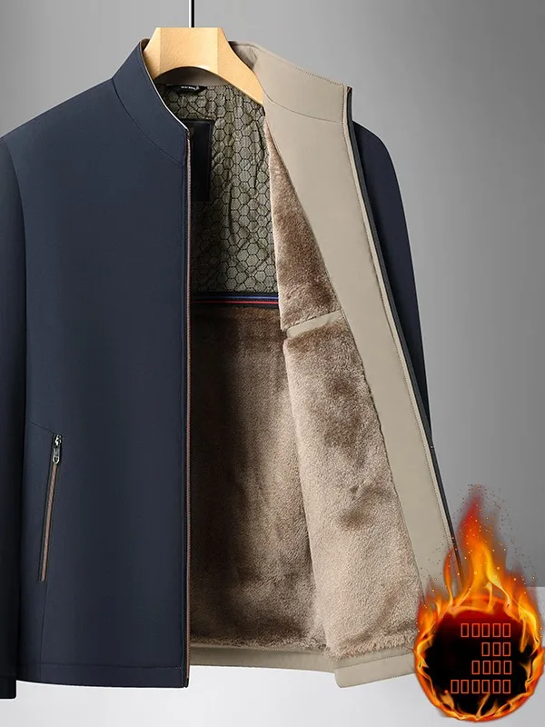 Men's Thiened Fce Lined down Cotton Jaet Dad Sle Casual Outerwear mid Aged And ly Stand Collar Coat Warmth
Men's Thiened Fce Lined down Cotton Jaet Dad Sle Casual Outerwear mid Aged And ly Stand Collar Coat Warmth