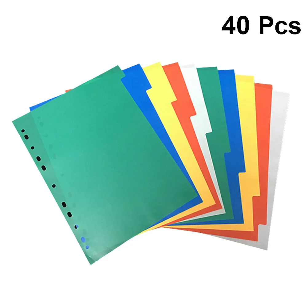 40Pcs A4 Colorful Index Dividers Eco Friendly Paper Insertable Tabs Multi Color Binder Document Separators for Office School
40Pcs A4 Colorful Index Dividers Eco Friendly Paper Insertable Tabs Multi Color Binder Document Separators for Office School