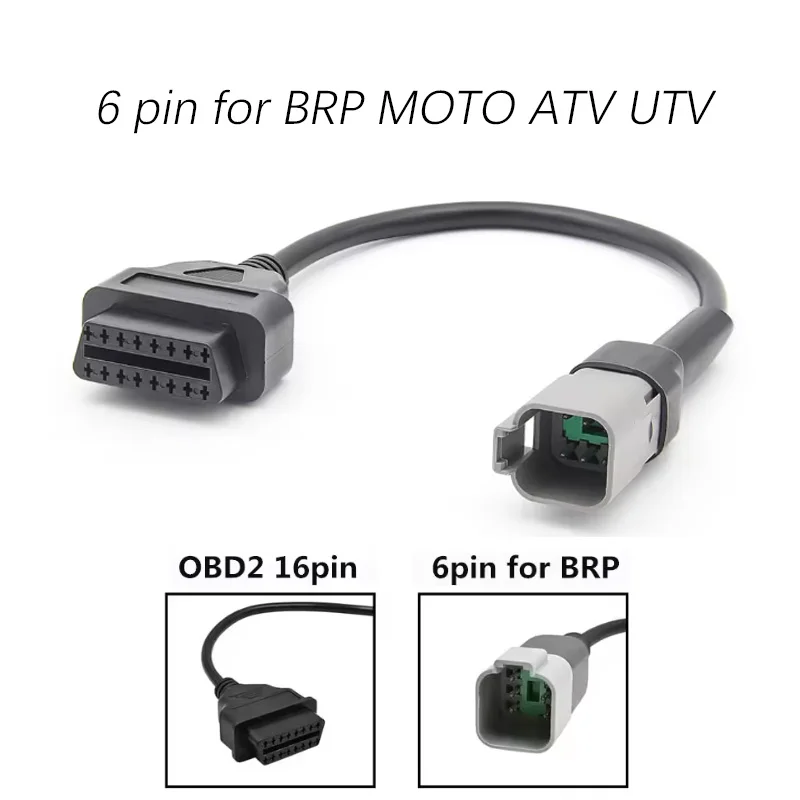 OBD2 Cable for BRP 6Pin for Bombardier Motorbike Faut Code Diagnostic Extension Cable Adapter for MOTO ATV UTV Motorcycles
OBD2 Cable for BRP 6Pin for Bombardier Motorbike Faut Code Diagnostic Extension Cable Adapter for MOTO ATV UTV Motorcycles