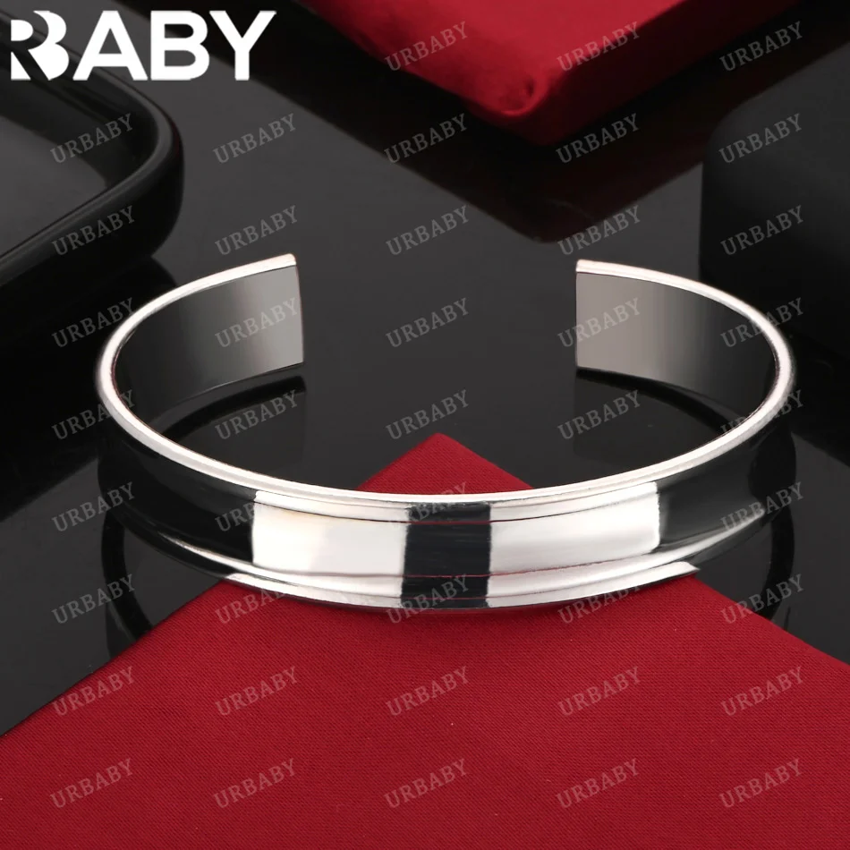 URBABY 925 Sterling Silver Bangle Simple Wide Version Bracelet For Women Jewelry Fashion Party Daily Wear
URBABY 925 Sterling Silver Bangle Simple Wide Version Bracelet For Women Jewelry Fashion Party Daily Wear