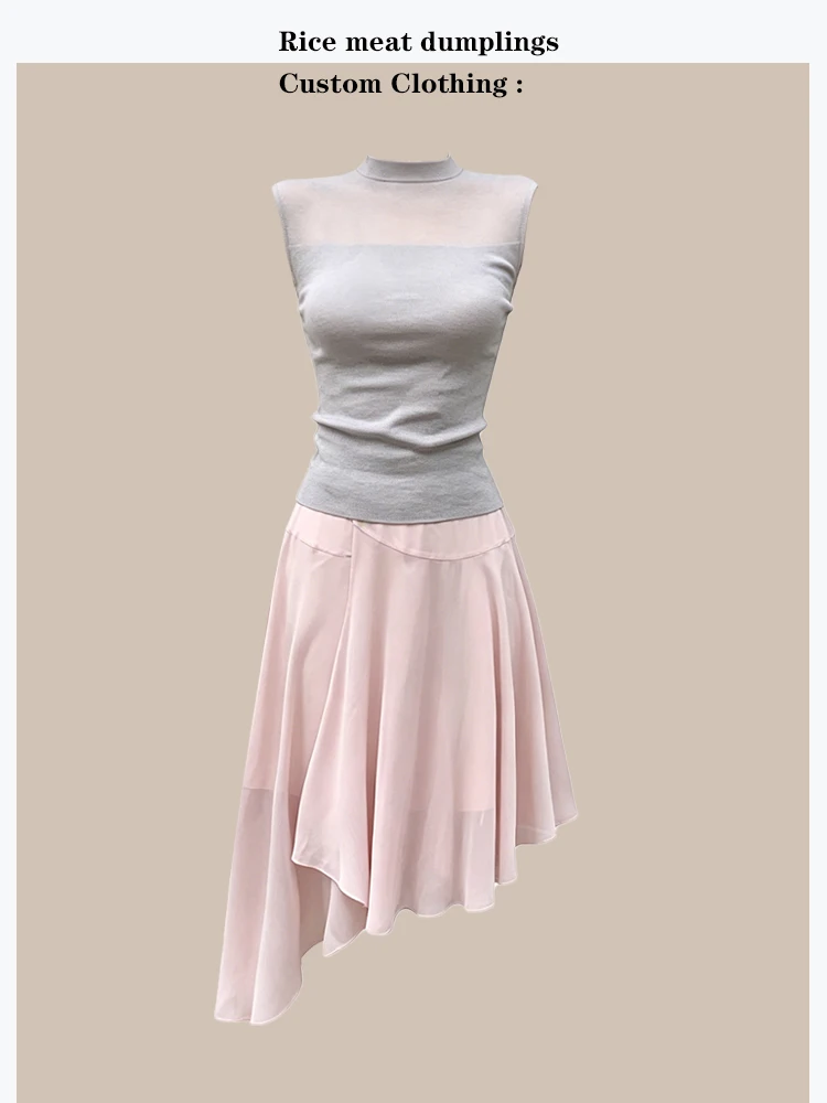 Chic Korean Style Summer Knitted Top And Chiffon Skirt Two-Piece Set for Women Soft And Gentle Fashionable Ensemble
Chic Korean Style Summer Knitted Top And Chiffon Skirt Two-Piece Set for Women Soft And Gentle Fashionable Ensemble