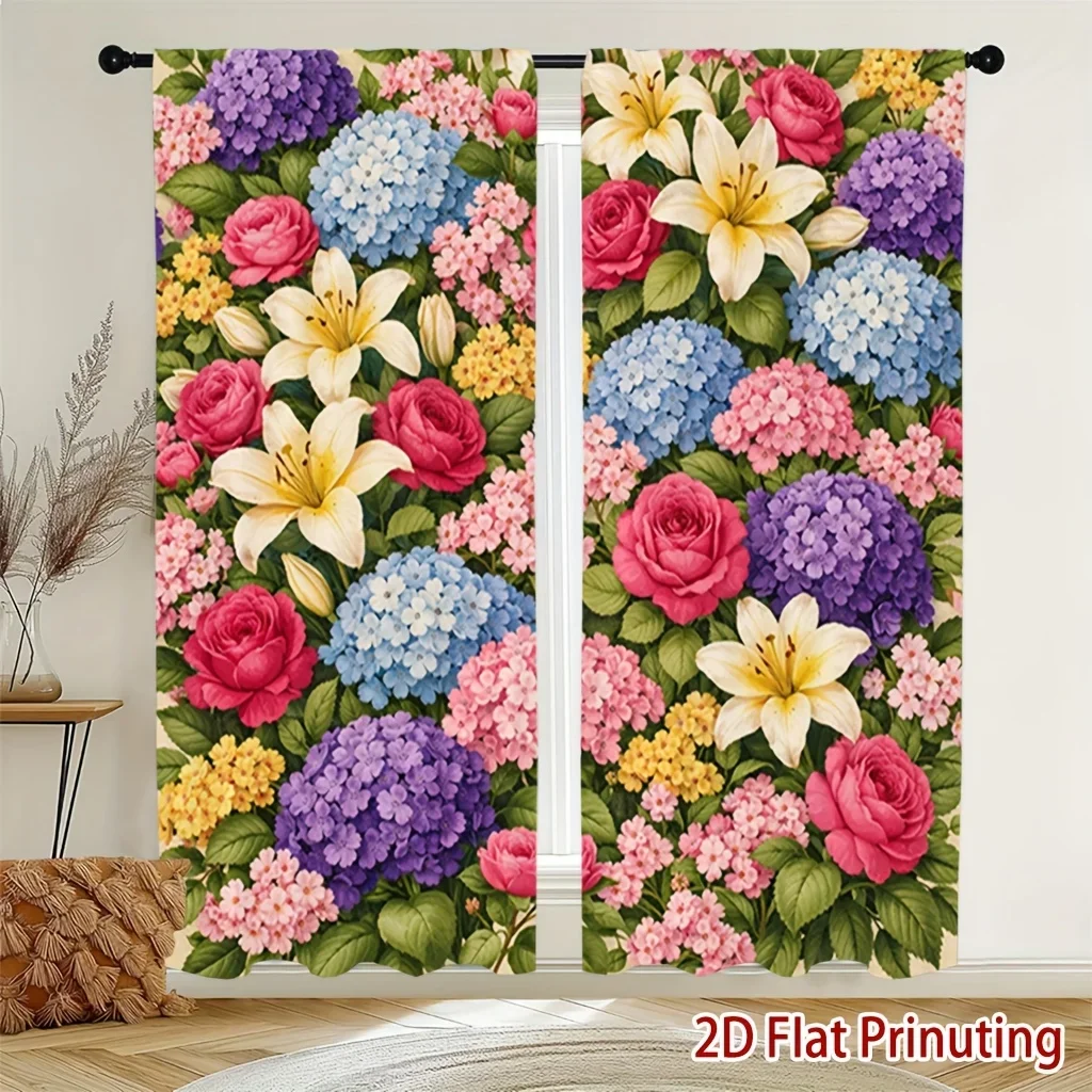 European-style garden with blooming flowers Print Drapes Room Darkening Window Curtains Home Decor,Rod Pocket Blackout Curtains
European-style garden with blooming flowers Print Drapes Room Darkening Window Curtains Home Decor,Rod Pocket Blackout Curtains