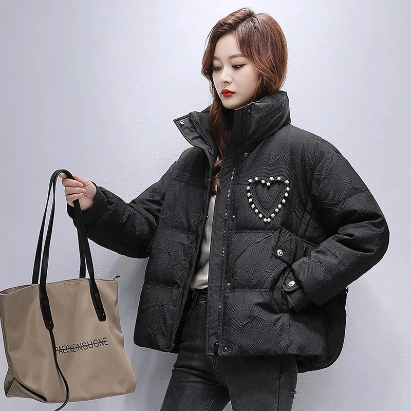 Down Padded Jacket Women Winter Parka Jacket 2024 New Style Cotton Coat Female Stand-up Collar Loose Padded Jacket Coat
Down Padded Jacket Women Winter Parka Jacket 2024 New Style Cotton Coat Female Stand-up Collar Loose Padded Jacket Coat