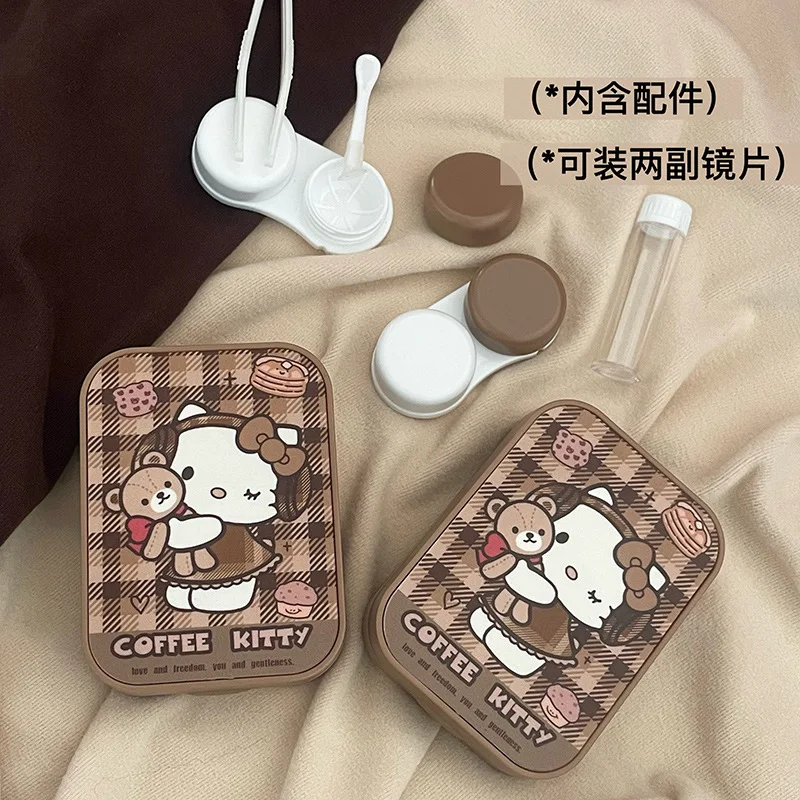 Контейнер для контактных линз Sanrio, осень и зима, коричневая сетчатая мультяшная Милая коробка для ухода за контактными линзами Hello Kitty Kawaii Anime Girl
Контейнер для контактных линз Sanrio, осень и зима, коричневая сетчатая мультяшная Милая коробка для ухода за контактными линзами Hello Kitty Kawaii Anime Girl