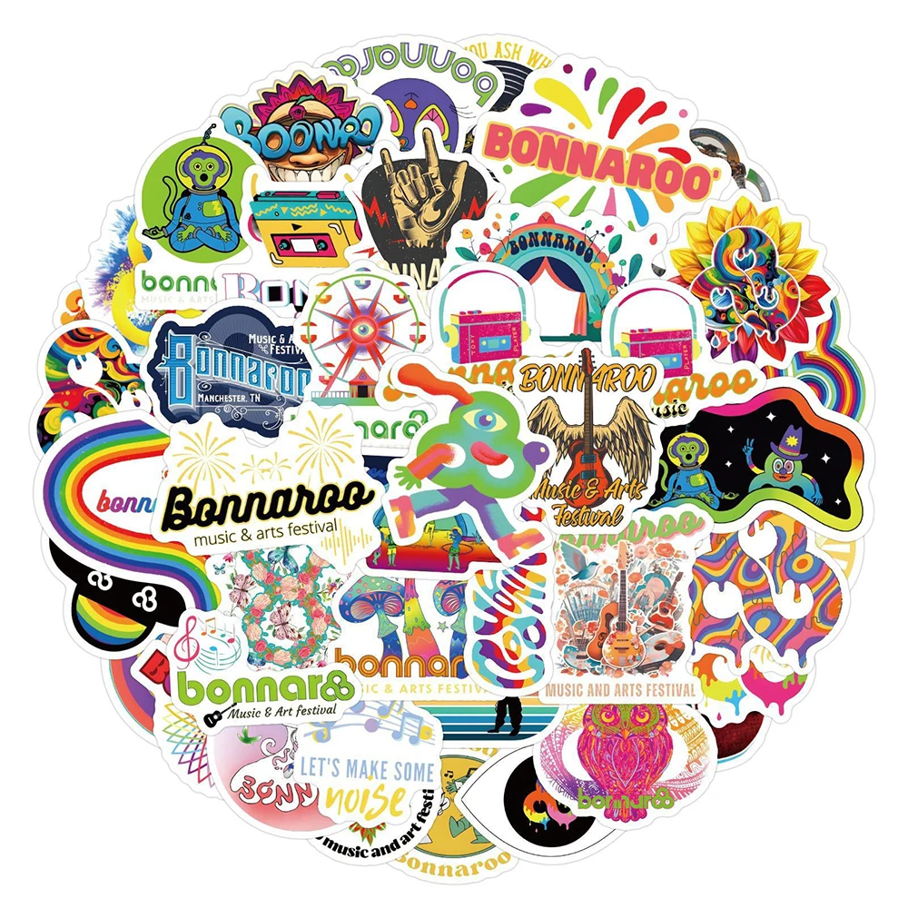 10/30/60pcs Cartoon Bonnaroo Music Art Festival Stickers Fun Graffiti Sticker DIY Skateboard Water Bottle Luggage Phone Decals
10/30/60pcs Cartoon Bonnaroo Music Art Festival Stickers Fun Graffiti Sticker DIY Skateboard Water Bottle Luggage Phone Decals