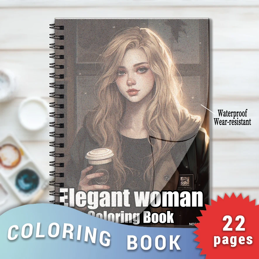 Elegant woman Adult Coloring Book - 8.3x 11.2 Inch 22 Page Coloring Book - Helps Reduce Stress and Ease Emotions
Elegant woman Adult Coloring Book - 8.3x 11.2 Inch 22 Page Coloring Book - Helps Reduce Stress and Ease Emotions