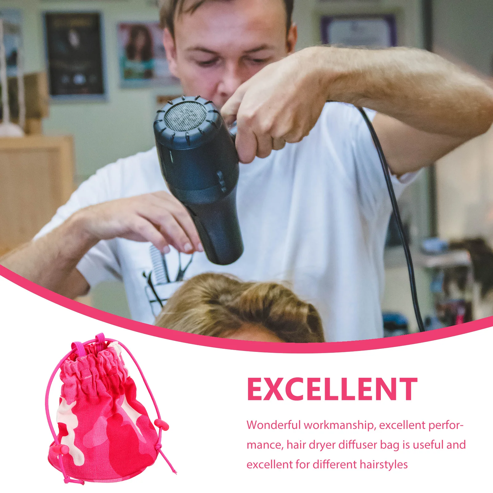 Hair Dryer Diffuser Bag Universal Blow Dryer Diffuser for Curly Hair Simple Installation Useful Design Compatible with Most
Hair Dryer Diffuser Bag Universal Blow Dryer Diffuser for Curly Hair Simple Installation Useful Design Compatible with Most