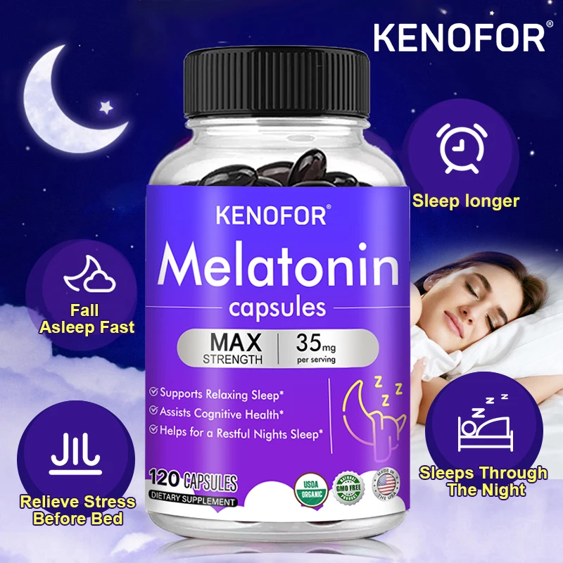 Melatonin 20 Mg Capsules - Helps with Relaxation, Improves Sleep Quality, Promotes Deep Sleep, Boosts Energy, and Balances Mood
Melatonin 20 Mg Capsules - Helps with Relaxation, Improves Sleep Quality, Promotes Deep Sleep, Boosts Energy, and Balances Mood