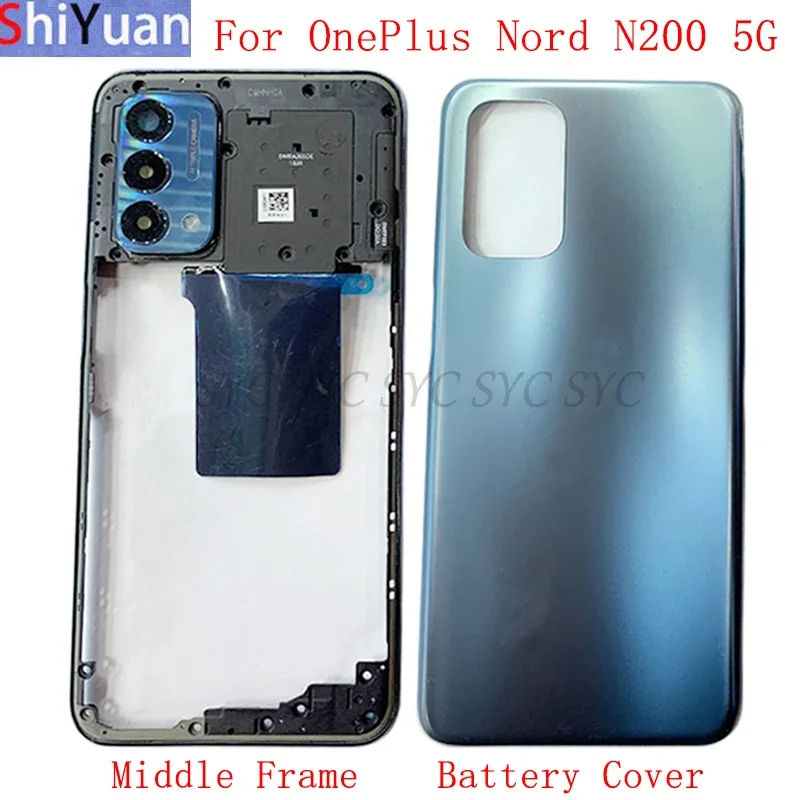 Крышка батарейного отсека, корпус задней двери для OnePlus Nord N200 5G, задняя крышка со средней рамой, запасные части
Крышка батарейного отсека, корпус задней двери для OnePlus Nord N200 5G, задняя крышка со средней рамой, запасные части