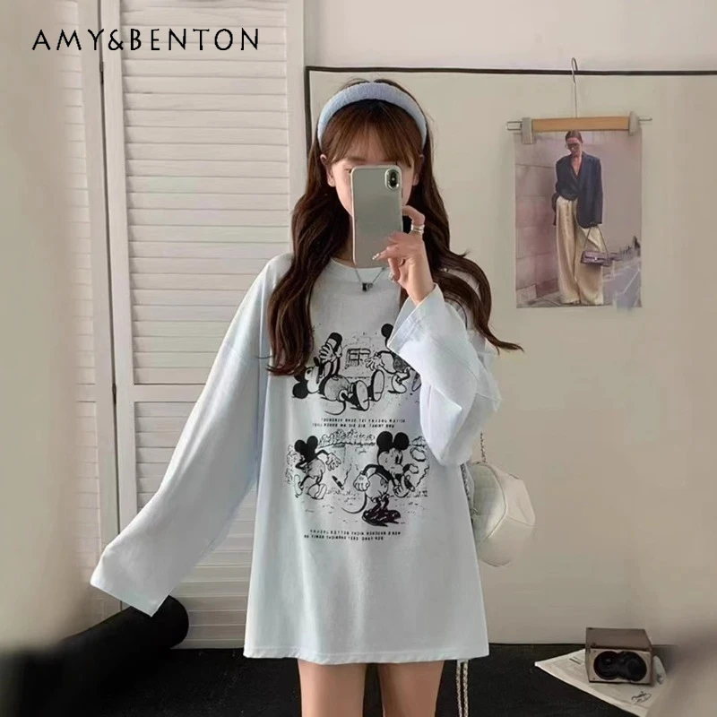 Loose Casual Cartoon Summer New Oversized O-neck Y2k Tees Women's Long-sleeved Tshirts Women's Top Looks Thin And Young T-shirt
Loose Casual Cartoon Summer New Oversized O-neck Y2k Tees Women's Long-sleeved Tshirts Women's Top Looks Thin And Young T-shirt