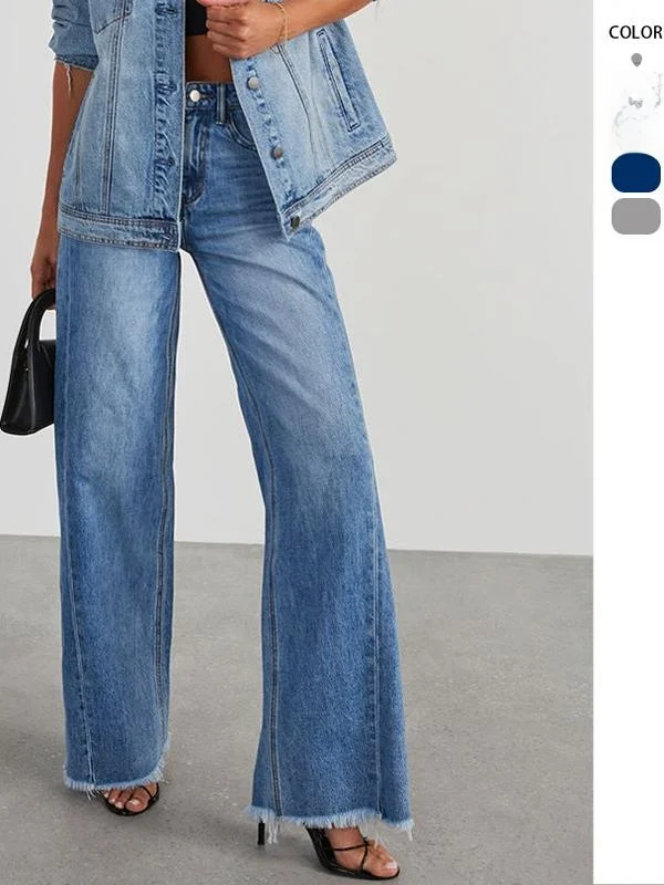 Свободные повседневные широкие джинсы, женские свободные брюки длиной до пола, прямые джинсовые брюки, весна 2025 л, талия 
Свободные повседневные широкие джинсы, женские свободные брюки длиной до пола, прямые джинсовые брюки, весна 2025 л, талия
