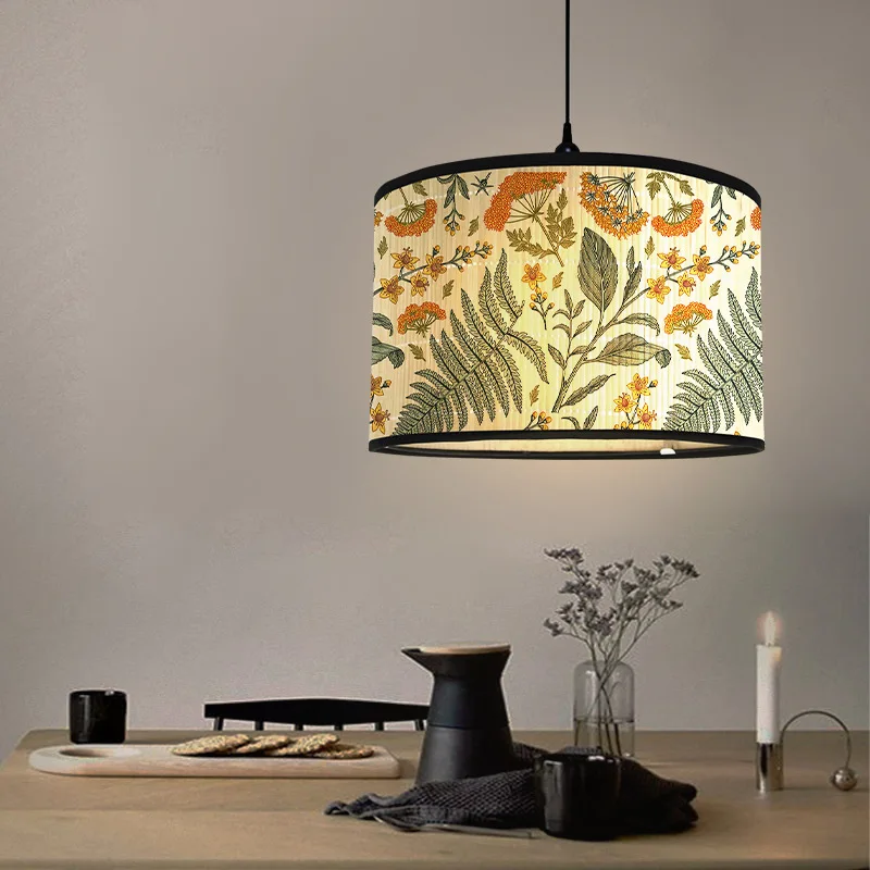 Retro Style Flower Printing Lampshade Japanese Style Homestay Decor Bamboo Art Chandelier Light Cover Chandelier Wall Lamp Shade
Retro Style Flower Printing Lampshade Japanese Style Homestay Decor Bamboo Art Chandelier Light Cover Chandelier Wall Lamp Shade