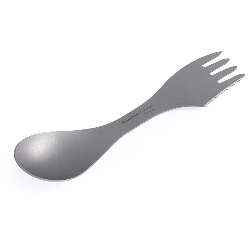 Посуда для кемпинга Boundless Voyage Spork, портативная вилка для пикника на открытом воздухе, Титановая Ложка 3 в 1, столовая вилка из титана
Посуда для кемпинга Boundless Voyage Spork, портативная вилка для пикника на открытом воздухе, Титановая Ложка 3 в 1, столовая вилка из титана