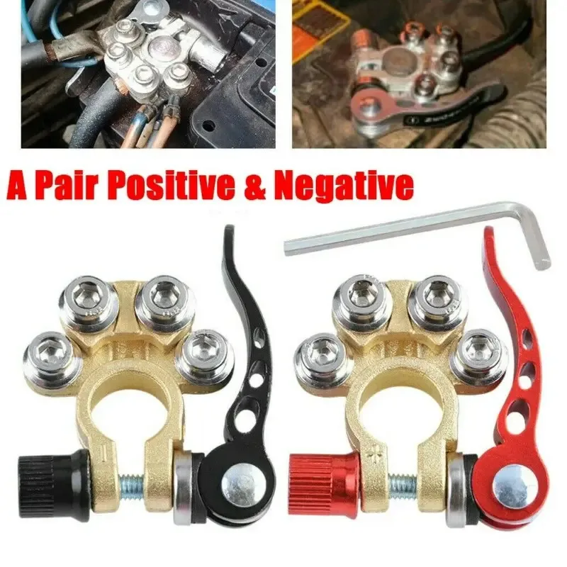 1 Pair 12V 24V Car Battery Terminals Quick Disconnect Auto Cables Connectors Wire Cable Shut-Off Connectors Auto Accessories
1 Pair 12V 24V Car Battery Terminals Quick Disconnect Auto Cables Connectors Wire Cable Shut-Off Connectors Auto Accessories