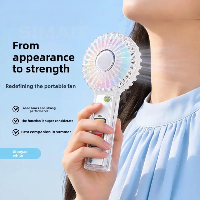 Handheld Transparent Fan RGB Colorful Ambient Light Fan, Portable Portable Mini Electric Fan, Rechargeable Type
Handheld Transparent Fan RGB Colorful Ambient Light Fan, Portable Portable Mini Electric Fan, Rechargeable Type