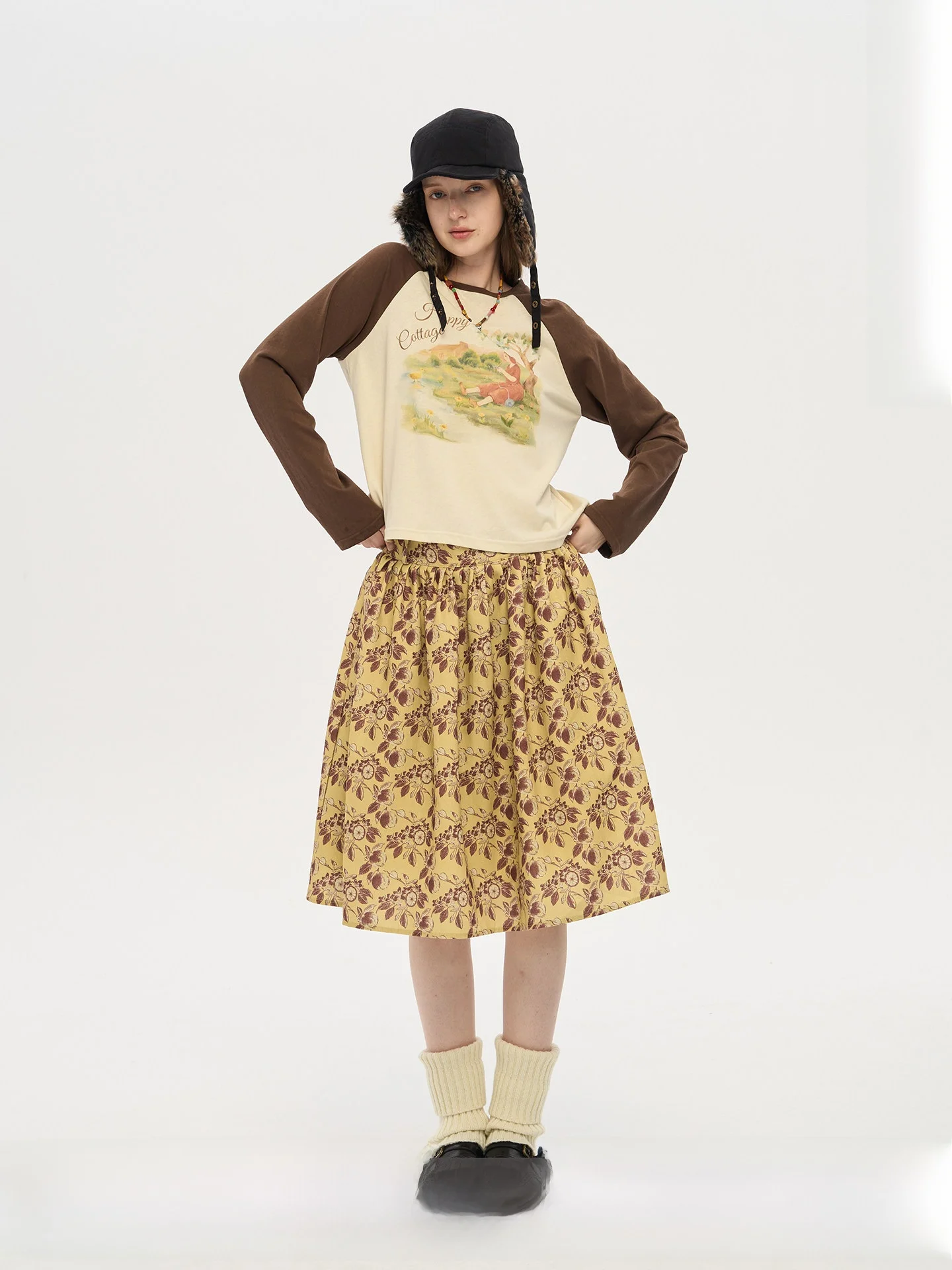 Hand-Painted Print f Skirt Bright Yellow Retro Puffy A-Line Skirt Casual Sle Polyester Fabric Mid-Waist Design for Ladies
Hand-Painted Print f Skirt Bright Yellow Retro Puffy A-Line Skirt Casual Sle Polyester Fabric Mid-Waist Design for Ladies