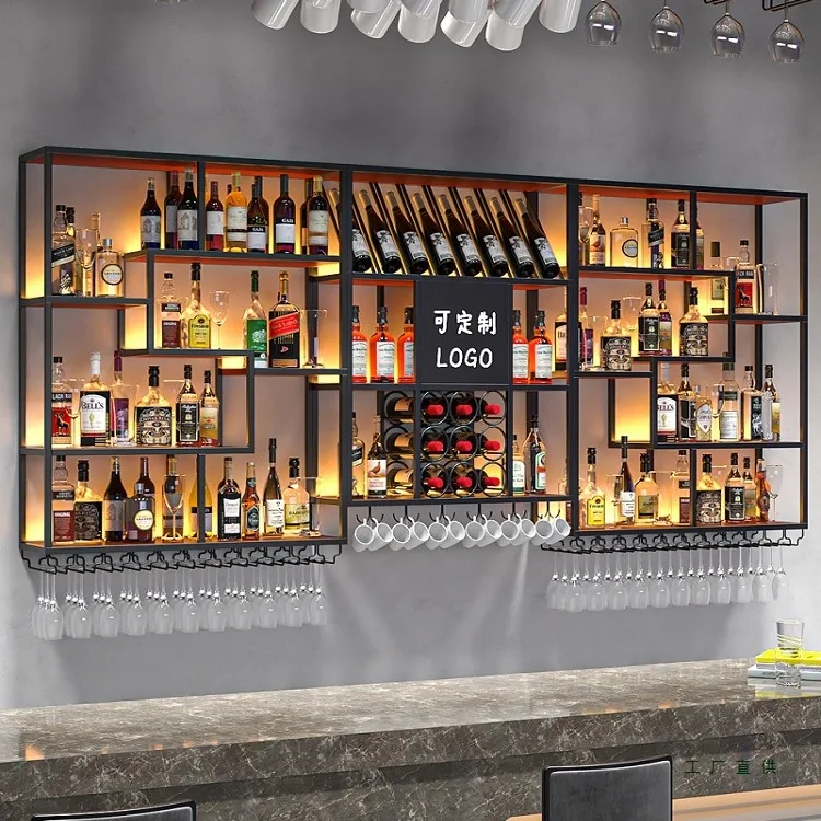 Bar Bar Bar Wine Rack Wine Cabinet Wall-mounted Industrial Wind Wrought Iron Display Cabinet Restaurant Wine Rack Shelf
Bar Bar Bar Wine Rack Wine Cabinet Wall-mounted Industrial Wind Wrought Iron Display Cabinet Restaurant Wine Rack Shelf