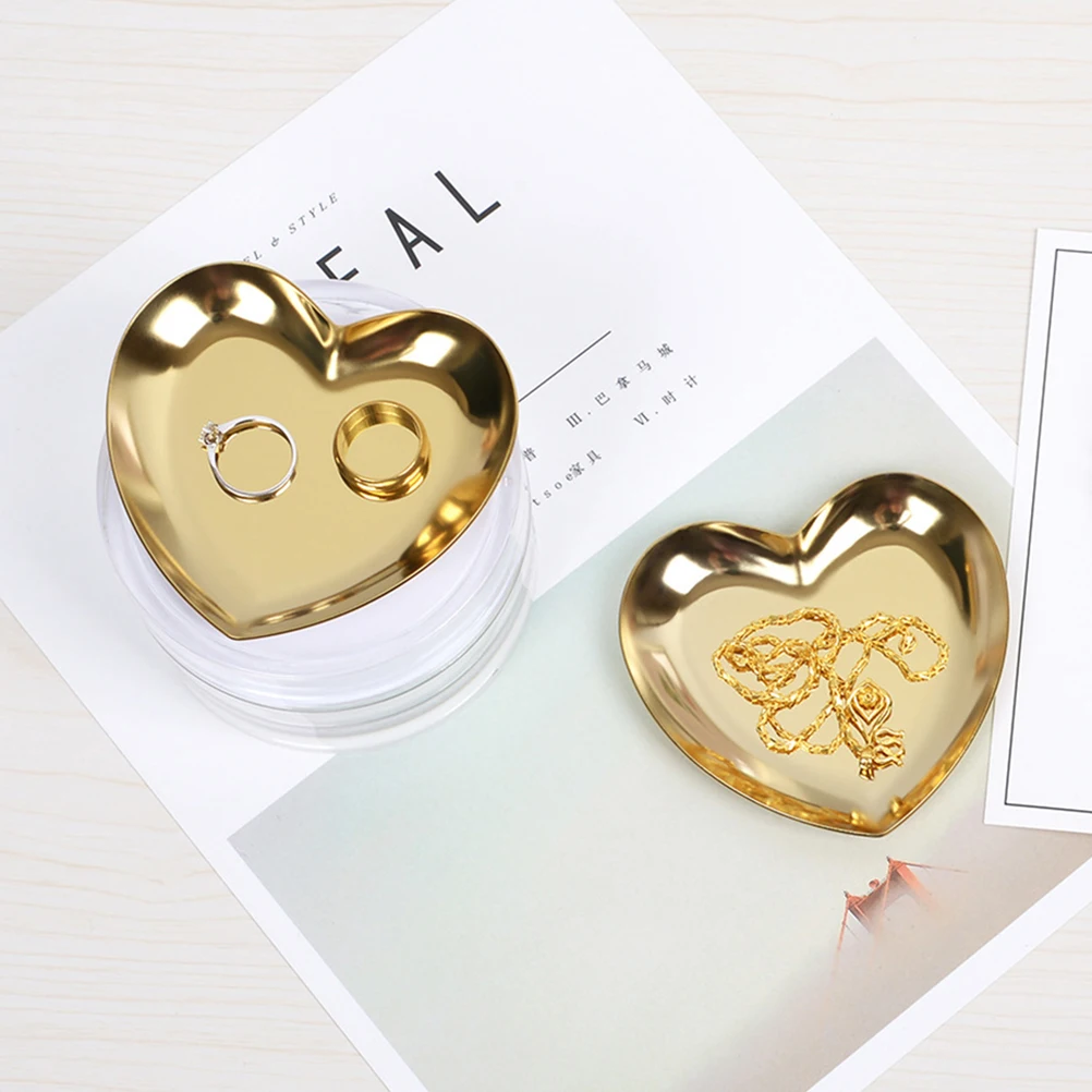 3pcs Tray Metal Ring Dish Stainless Trinket Tray For Women Steel Earrings Storage Heart Shape Bedroom Bathroom Decor
3pcs Tray Metal Ring Dish Stainless Trinket Tray For Women Steel Earrings Storage Heart Shape Bedroom Bathroom Decor