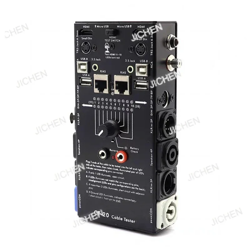 Audio XLR Signal HDMI Line Test Tool Professional Equipment for Home Theater CT-20 Multifunctional Line Tester
Audio XLR Signal HDMI Line Test Tool Professional Equipment for Home Theater CT-20 Multifunctional Line Tester