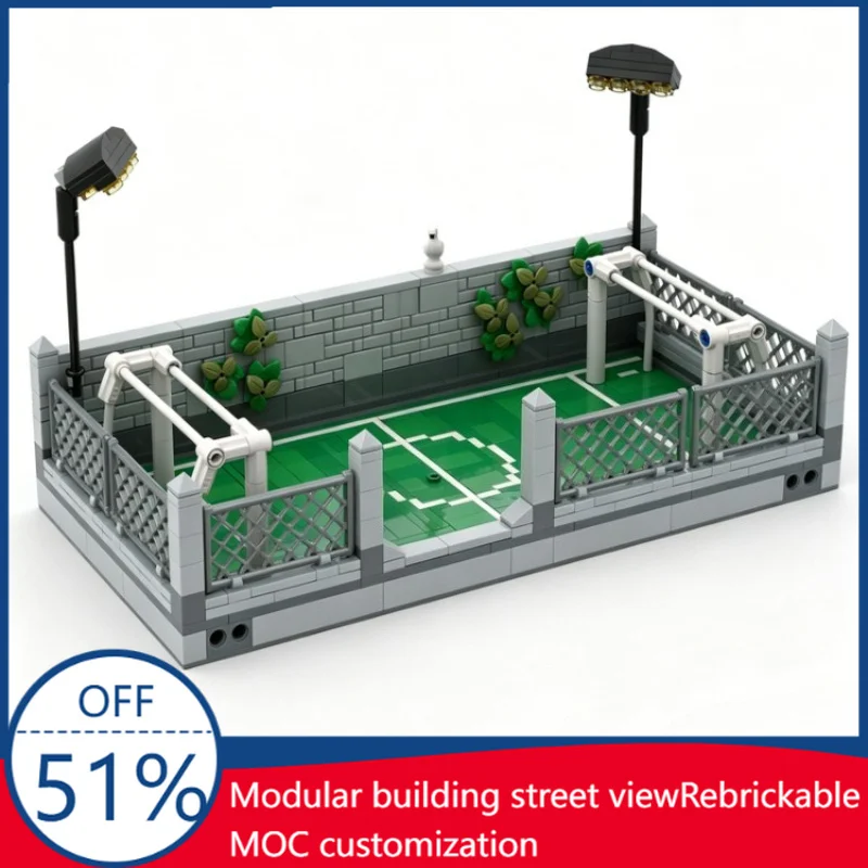 NEW 500 PCS MOC Urban Football Pitch Street Soccer Cage Modular Sports Scene Building Blocks Educational DIY Assembly Toy Gift
NEW 500 PCS MOC Urban Football Pitch Street Soccer Cage Modular Sports Scene Building Blocks Educational DIY Assembly Toy Gift