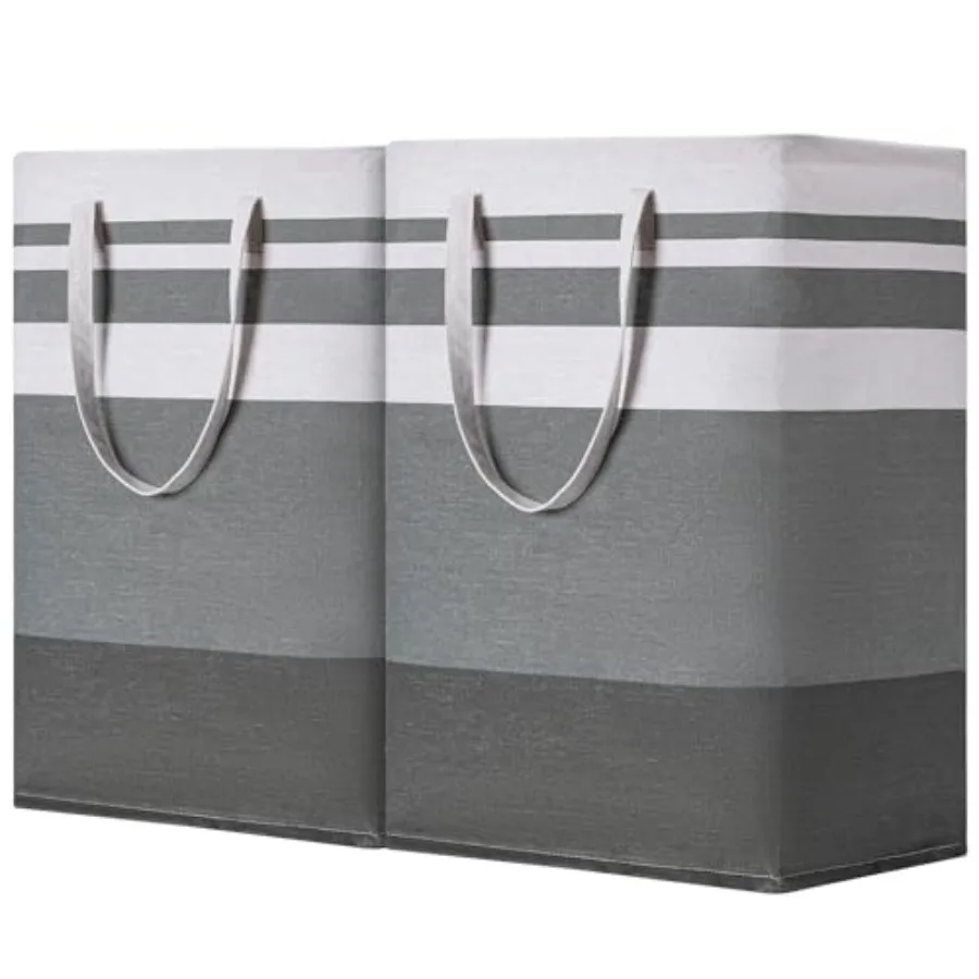 2 Pack Large Laundry Basket, Waterproof Freestanding Laundry Hamper, Collapsible Clothes Basket with Easy Carry Handles in Laun
2 Pack Large Laundry Basket, Waterproof Freestanding Laundry Hamper, Collapsible Clothes Basket with Easy Carry Handles in Laun