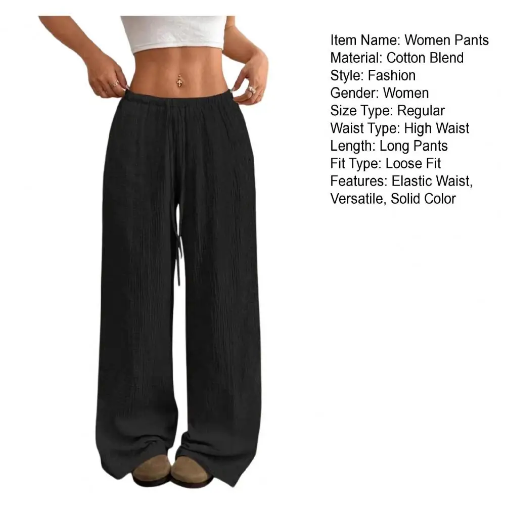 Casual Wide Leg Trousers Women Solid Long Pants Breathable Comfortable Loose Leisure Harem High Waist Pants For Outdoor
Casual Wide Leg Trousers Women Solid Long Pants Breathable Comfortable Loose Leisure Harem High Waist Pants For Outdoor