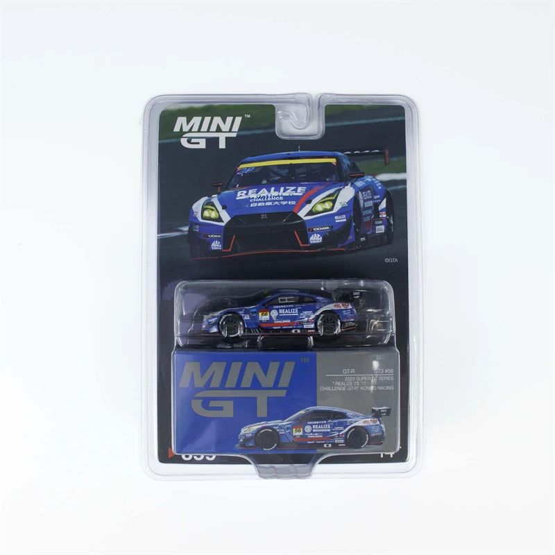 Blister box - MINI GT 1:64 GTR GT3 #56 REALIZE CHALLENGE GT-R KONDO RACING Diecast Model Car
Blister box - MINI GT 1:64 GTR GT3 #56 REALIZE CHALLENGE GT-R KONDO RACING Diecast Model Car