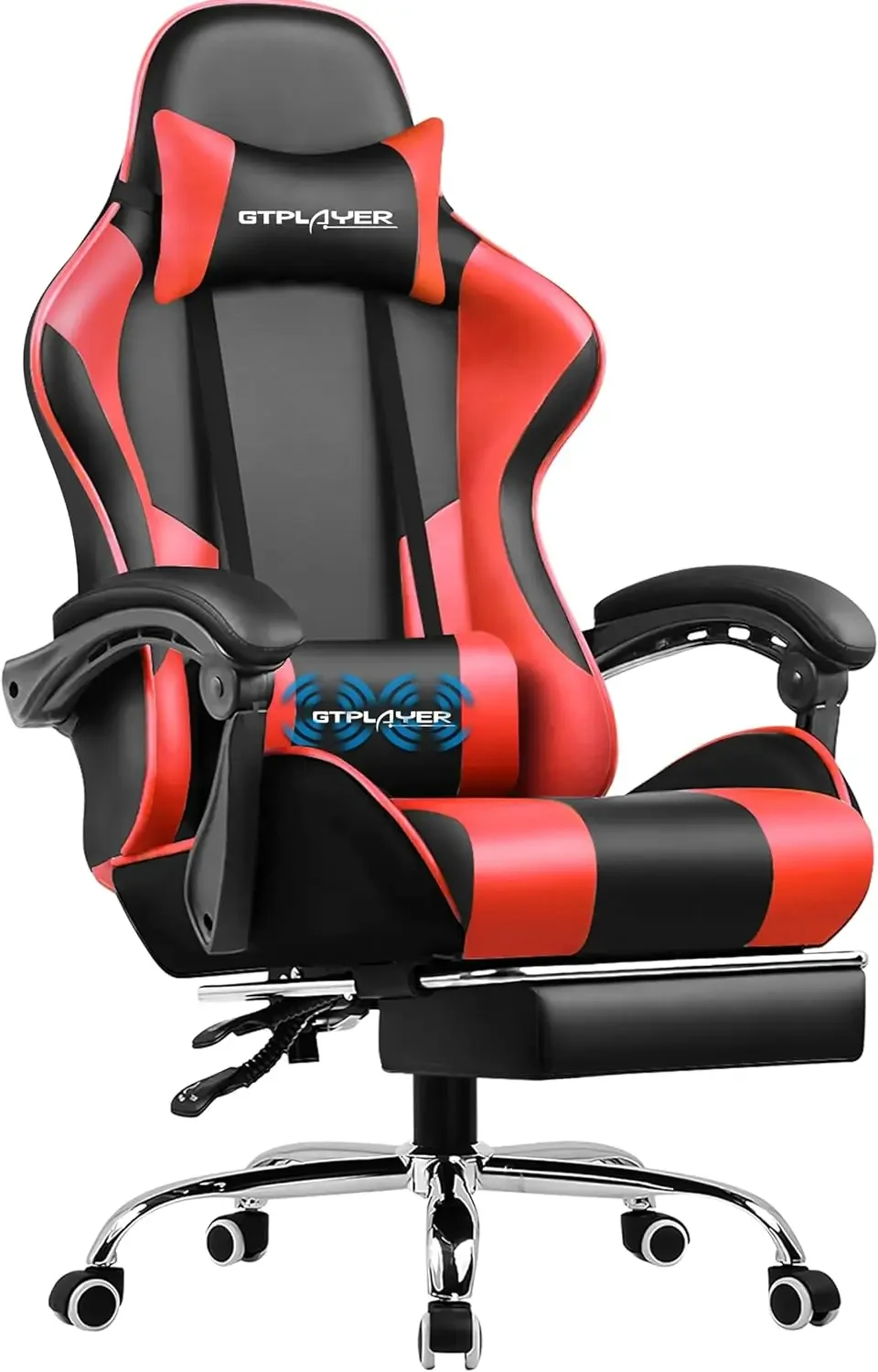Gaming Chair, Computer Chair with Footrest and Lumbar Support, Height Adjustable Game Chair with 360°-Swivel Seat
Gaming Chair, Computer Chair with Footrest and Lumbar Support, Height Adjustable Game Chair with 360°-Swivel Seat