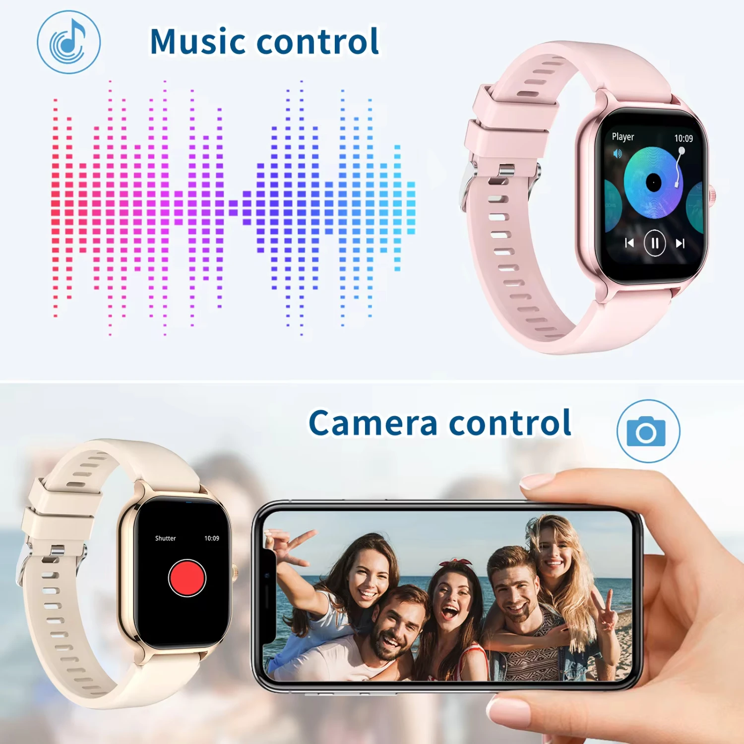 Smart watch, wireless calling /dial, multi -Sport ,Suitable men and women, sports watches, Custom Wallpaper
Smart watch, wireless calling /dial, multi -Sport ,Suitable men and women, sports watches, Custom Wallpaper