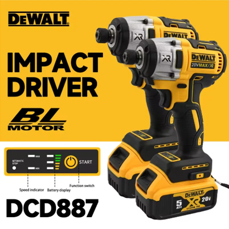 Dewalt DCD887 Electric Dril Impact Driver 20V Lithium Battery Cordless Electric Screwdriver 205N∙M High Torque Power Tools
Dewalt DCD887 Electric Dril Impact Driver 20V Lithium Battery Cordless Electric Screwdriver 205N∙M High Torque Power Tools