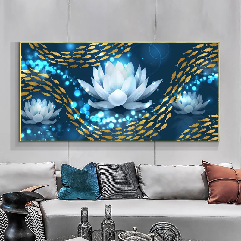 Modern Golden Goldfish Lotus Posters Canvas Print Picture Decorative Painting Modern Home Living Room Bedrooms Art Wall Backgron
Modern Golden Goldfish Lotus Posters Canvas Print Picture Decorative Painting Modern Home Living Room Bedrooms Art Wall Backgron
