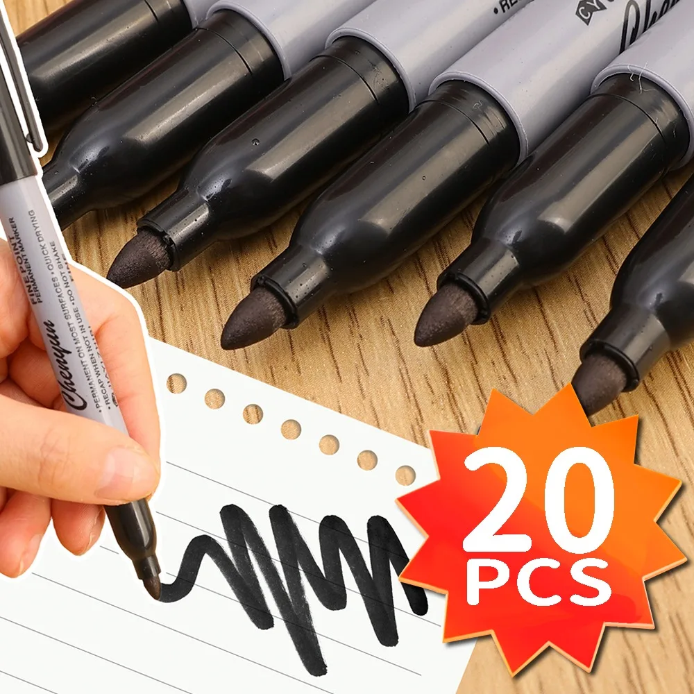 10/20 Pack of Fine Tip Black Permanent Markers Waterproof Smudge Proof Fast Drying Marker Suitable for Office School Supplies
10/20 Pack of Fine Tip Black Permanent Markers Waterproof Smudge Proof Fast Drying Marker Suitable for Office School Supplies