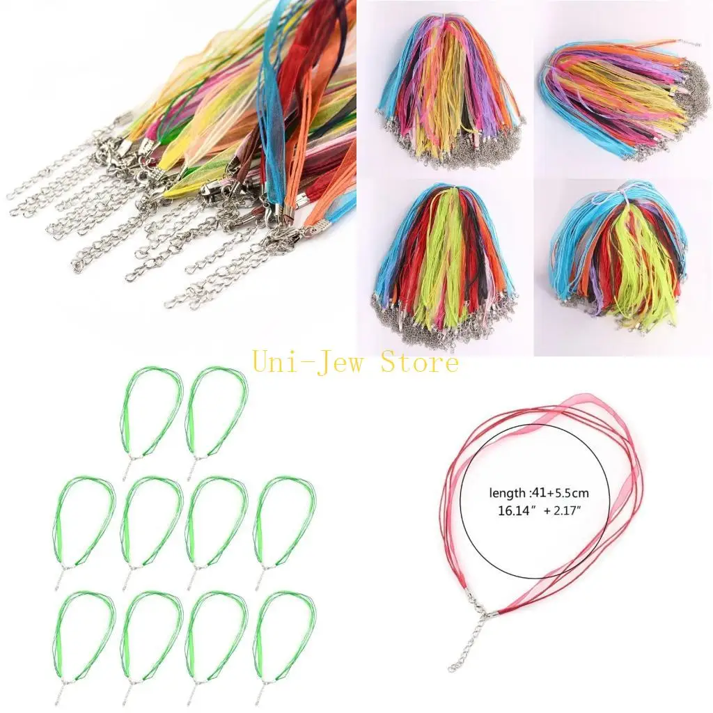 40GB 10 Pack Ribbon Cords Adjustable Knots Necklace Rope Jewelry Making Supplies Necklace Cords for Making Necklace Jewelry
40GB 10 Pack Ribbon Cords Adjustable Knots Necklace Rope Jewelry Making Supplies Necklace Cords for Making Necklace Jewelry