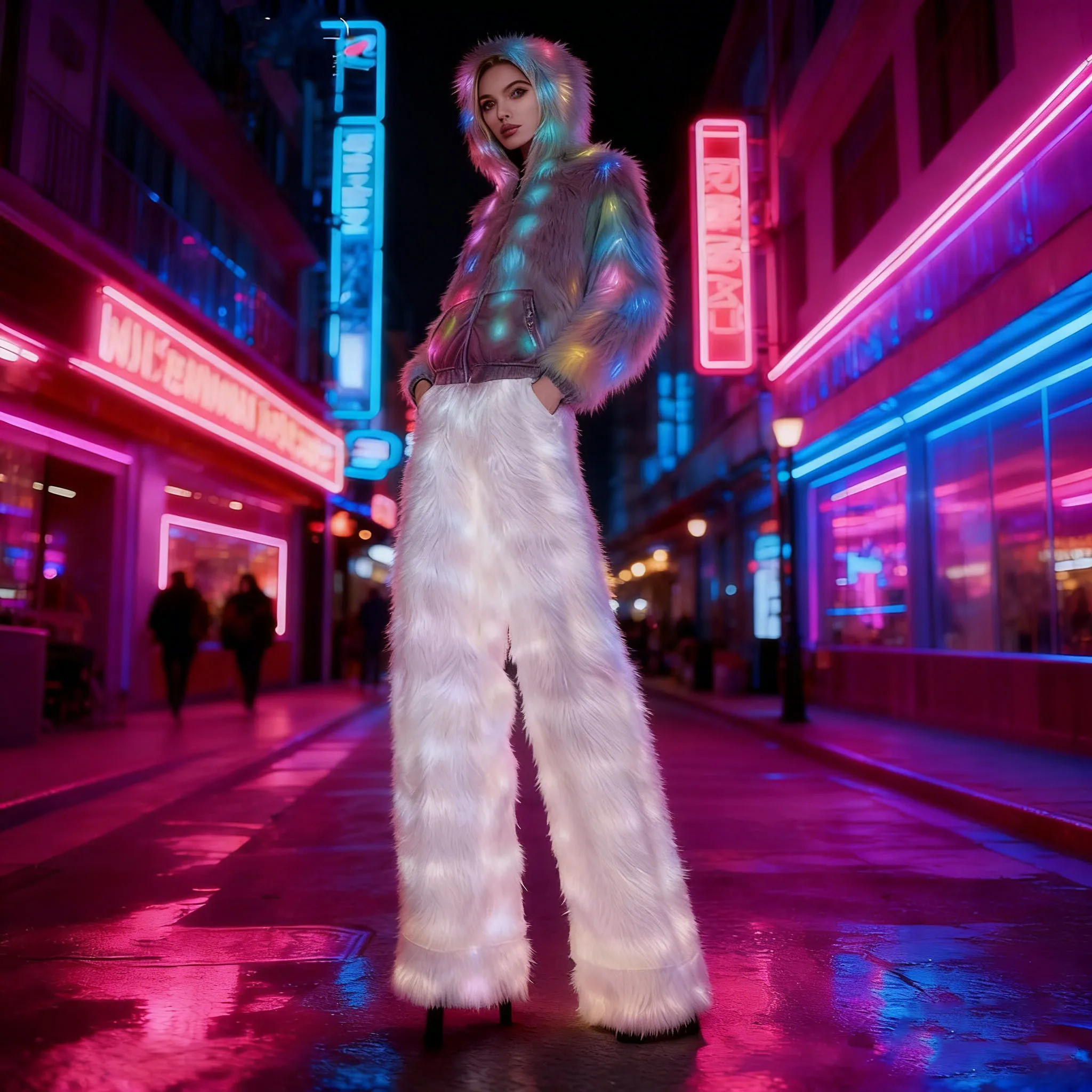 Светящиеся LED-штаны на ходулях — яркий набор с разноцветными эффектами для тематических вечеринок и эффектного образа
Светящиеся LED-штаны на ходулях — яркий набор с разноцветными эффектами для тематических вечеринок и эффектного образа