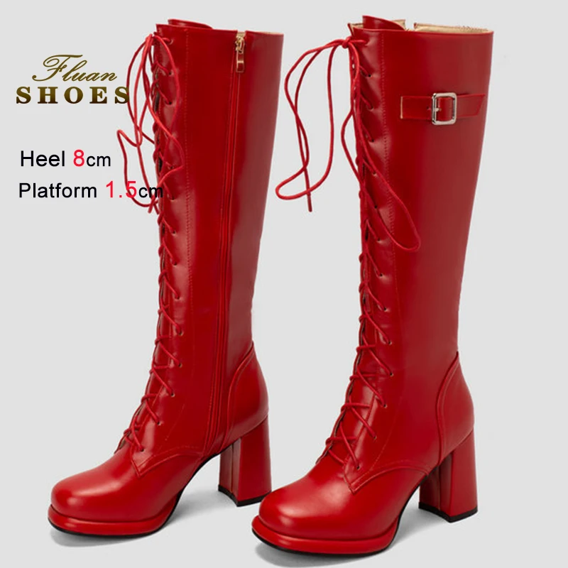 2025 Красные женские рыцарские ботинки с перекрестной шнуровкой спереди, ботинки в стиле панк с круглым носком и боковой молнией, женские сапоги на толстой подошве, длинные сапоги, размер 46
2025 Красные женские рыцарские ботинки с перекрестной шнуровкой спереди, ботинки в стиле панк с круглым носком и боковой молнией, женские сапоги на толстой подошве, длинные сапоги, размер 46