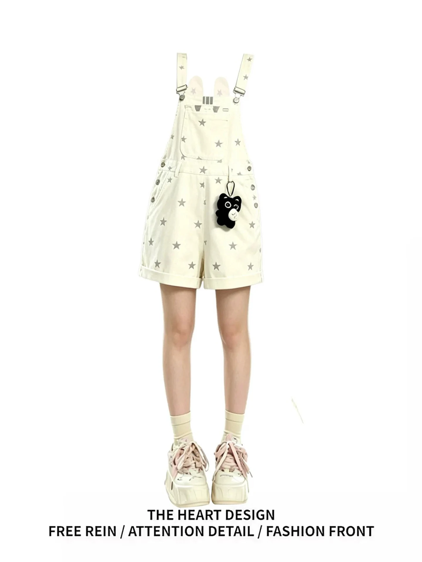 American Style Vintage Star Print Straight Leg Overalls Women's Summer New Loose Casual Shorts High Waist Wide Leg Jeans
American Style Vintage Star Print Straight Leg Overalls Women's Summer New Loose Casual Shorts High Waist Wide Leg Jeans