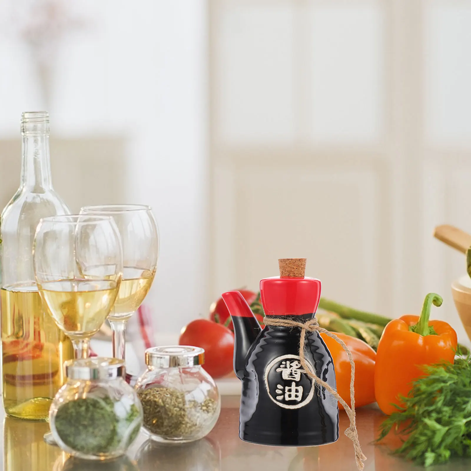 Vinegar Dispenser Soy Sauce Container Kitchen Spice Holder Oil Bottle Jar Condiment Pourer Japanese Style Ceramic Practical
Vinegar Dispenser Soy Sauce Container Kitchen Spice Holder Oil Bottle Jar Condiment Pourer Japanese Style Ceramic Practical