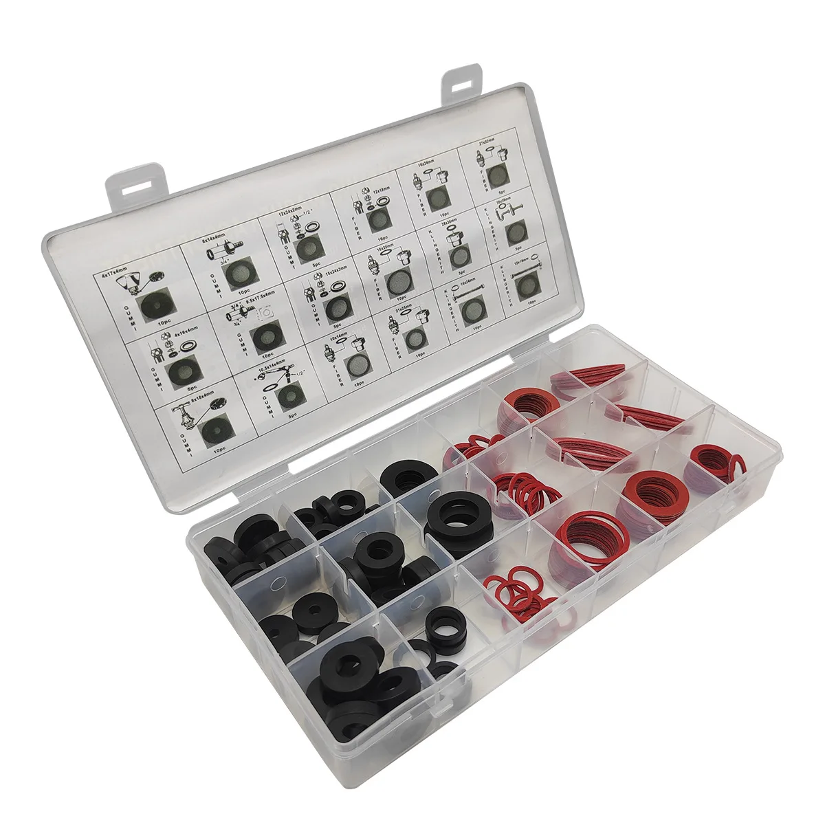 141 Pcs High Temp Gasket Seals Kit with Rubber O-Rings & Red Fiber Washers, Plumbing Sealing Set for Pipe Joint, Auto, Hardware
141 Pcs High Temp Gasket Seals Kit with Rubber O-Rings & Red Fiber Washers, Plumbing Sealing Set for Pipe Joint, Auto, Hardware