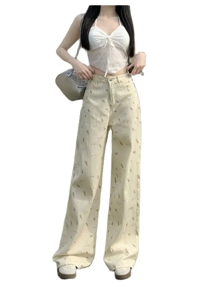 Women's Fashion Jeans Wide Leg Denim Cargo Pants Long Trousers 2024 New Design Sense High Waist niche Floral Versatile
Women's Fashion Jeans Wide Leg Denim Cargo Pants Long Trousers 2024 New Design Sense High Waist niche Floral Versatile