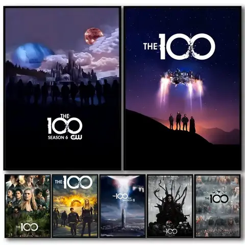 The 100 S_Season TV S_Series Show HD Linen Canvas Poster Wall Art Prints for Living Room Bedroom Office Home Decoration Gift