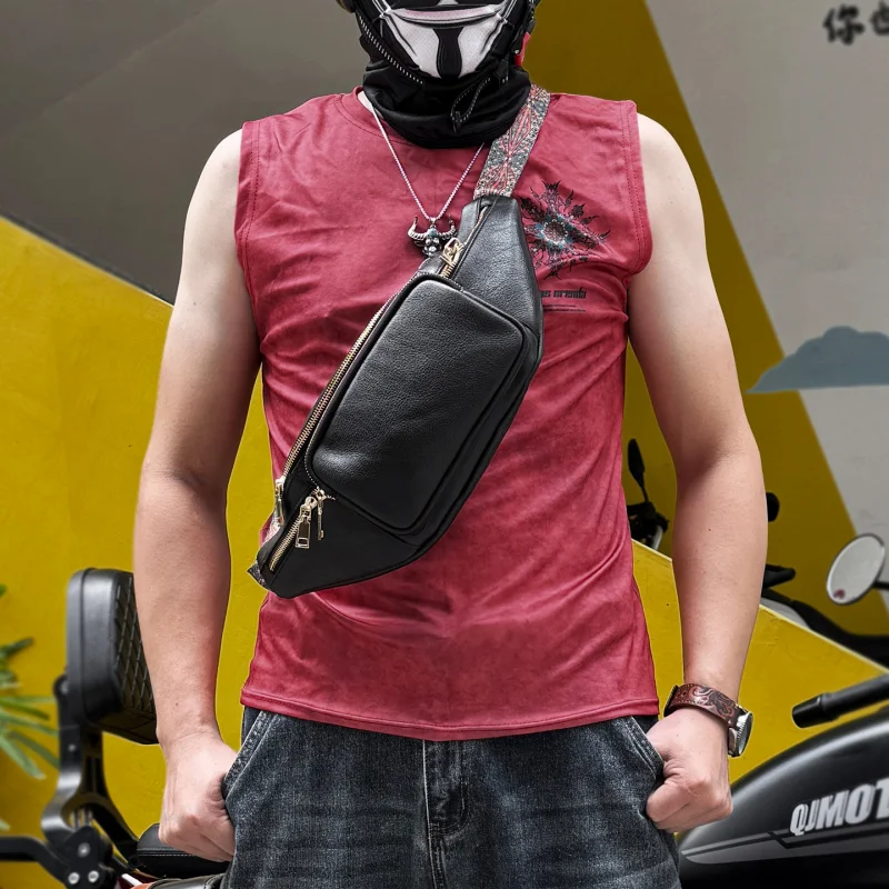 New Large Capacity Genuine Leather Pocket Men's Chest Bag Men Casual Waist Packs Cowhide Crossbody Bag Vintage
New Large Capacity Genuine Leather Pocket Men's Chest Bag Men Casual Waist Packs Cowhide Crossbody Bag Vintage