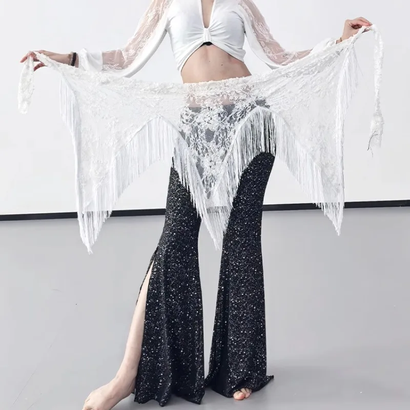 customized belly dance belt practice outfit white three-dimensional lace flower triangle tassel hip scarf bellydance skirt
customized belly dance belt practice outfit white three-dimensional lace flower triangle tassel hip scarf bellydance skirt