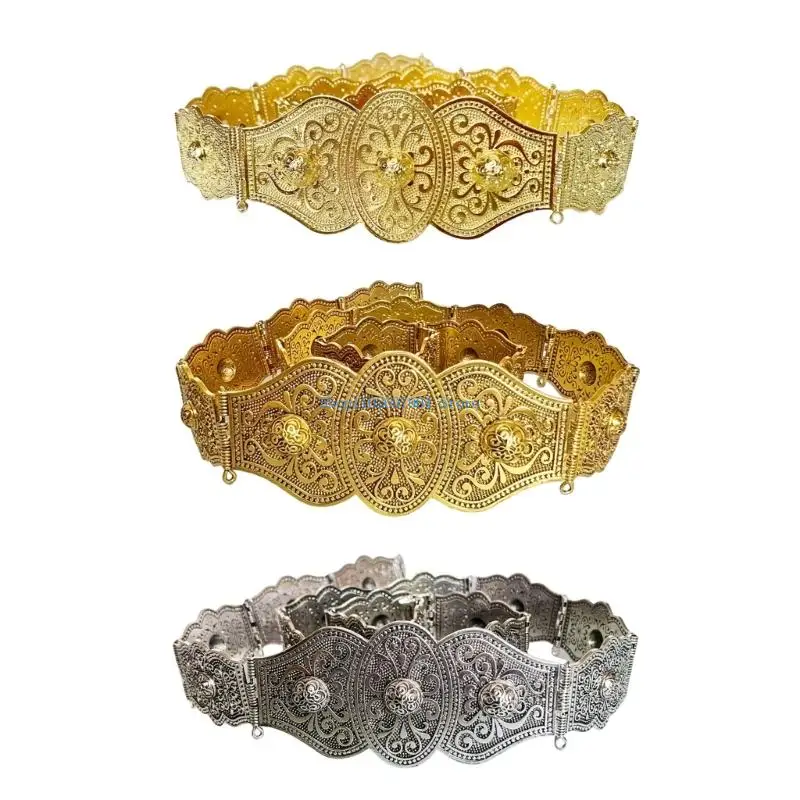 N7YF Carved Floral Waist Belt Luxurious Chain Elaborate Waist Belt for Jeans Dresses
N7YF Carved Floral Waist Belt Luxurious Chain Elaborate Waist Belt for Jeans Dresses