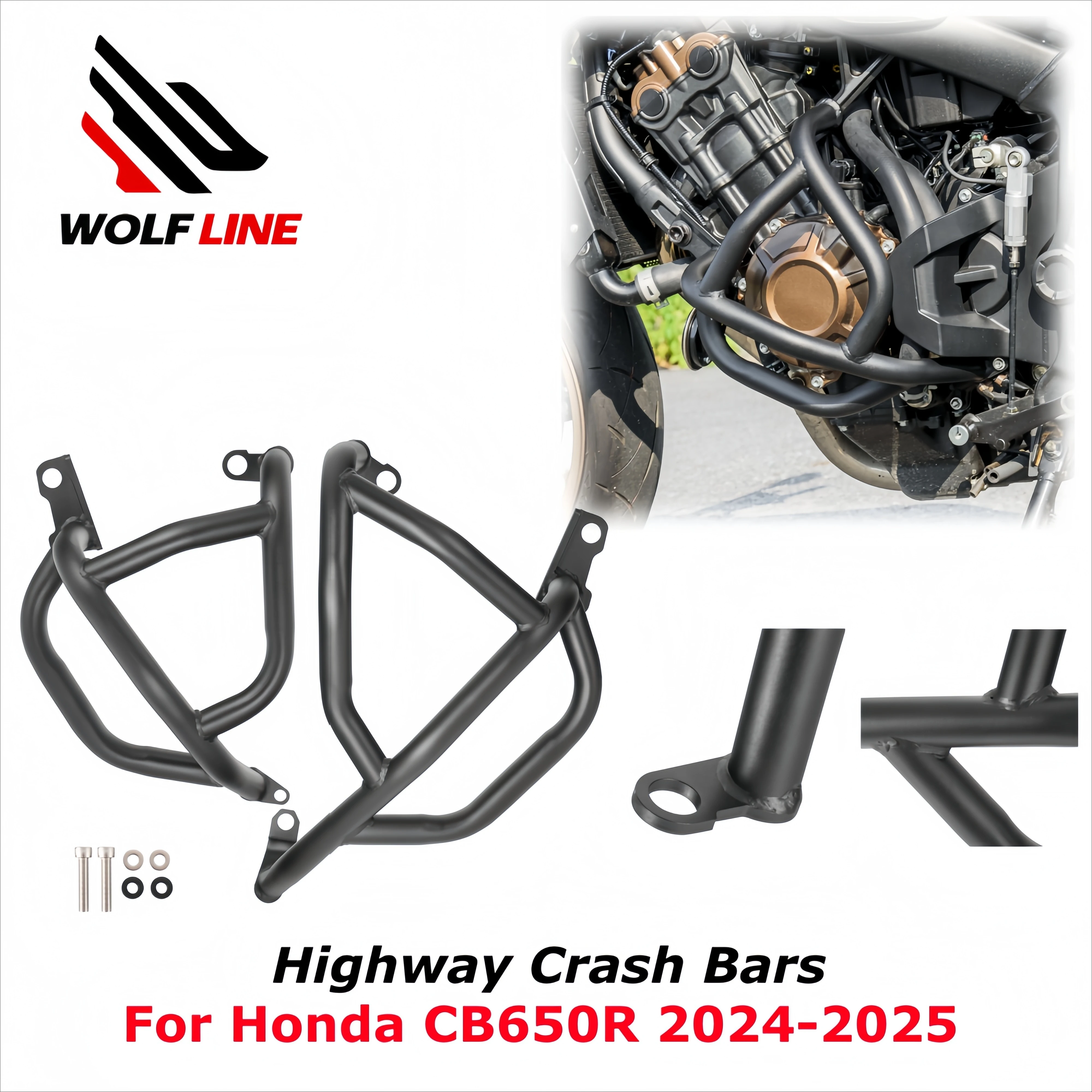 WOLFLINE Crash Bars for Honda CB650R 2024-2025 Engine Bumper for CB650R CB 650R CB 650 R Engine Guard Frame Bumper Protection
WOLFLINE Crash Bars for Honda CB650R 2024-2025 Engine Bumper for CB650R CB 650R CB 650 R Engine Guard Frame Bumper Protection