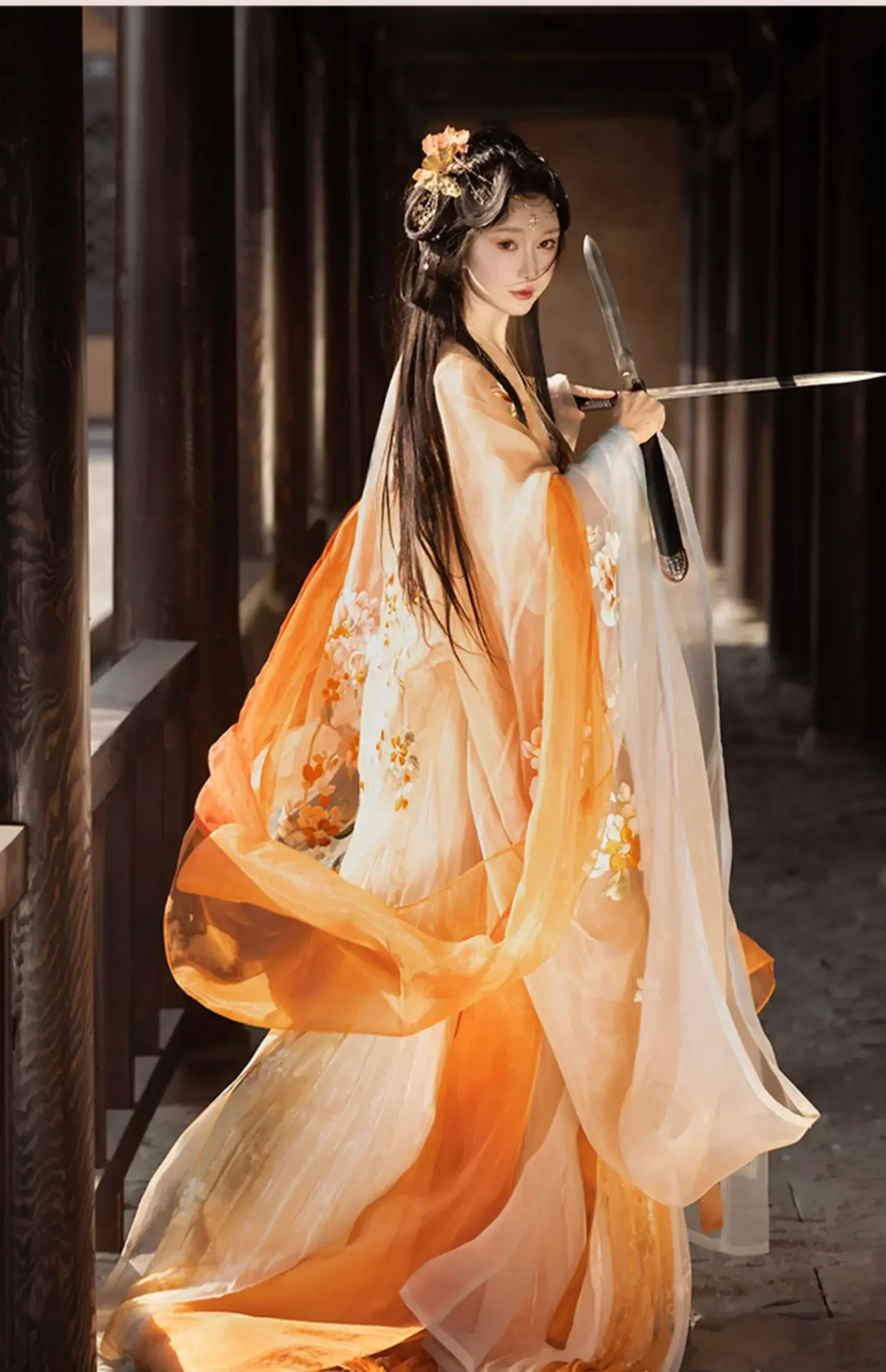 Heavy Industry Embroidered Long sleeved Shirt One piece Chest length Skirt Tailed Kozi Skirt Super Immortal Daily Women's Hanfu
Heavy Industry Embroidered Long sleeved Shirt One piece Chest length Skirt Tailed Kozi Skirt Super Immortal Daily Women's Hanfu