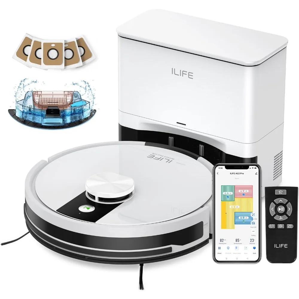 Robot Vacuum and Mop Combo, Self Emptying Station for 60 Days, LiDAR Navigation, No-Go Zones, 2.4G WiFi/App/Remote Control
Robot Vacuum and Mop Combo, Self Emptying Station for 60 Days, LiDAR Navigation, No-Go Zones, 2.4G WiFi/App/Remote Control
